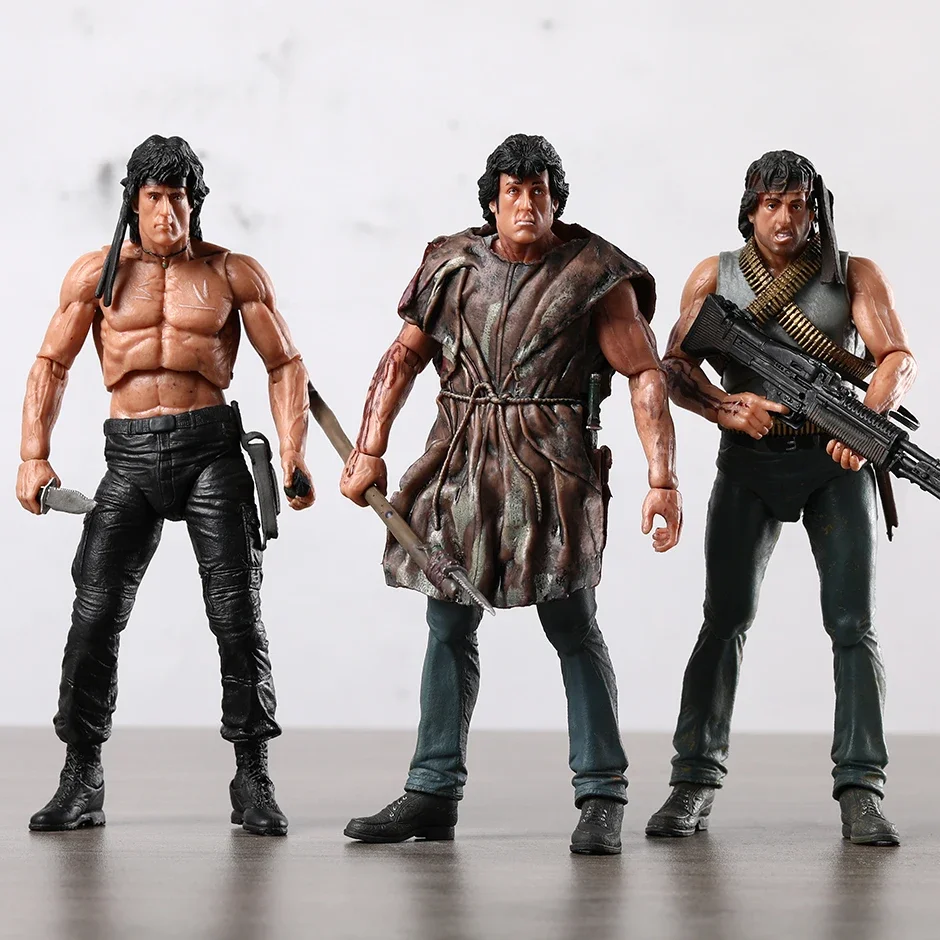 

NECA First Blood Part 2 Rambo Collection Action Figure PVC Model Toy Doll Figurals Gift