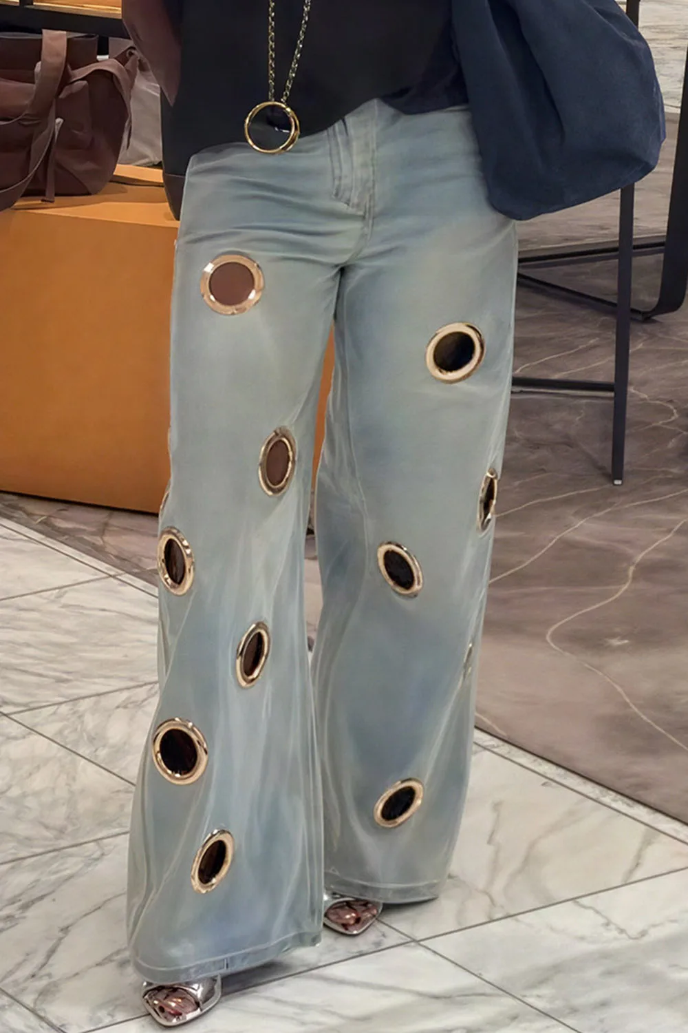 Plus Size Party Red Round Neck Long Sleeve High Low Hem Elegant See Through Tulle Mini Dresses