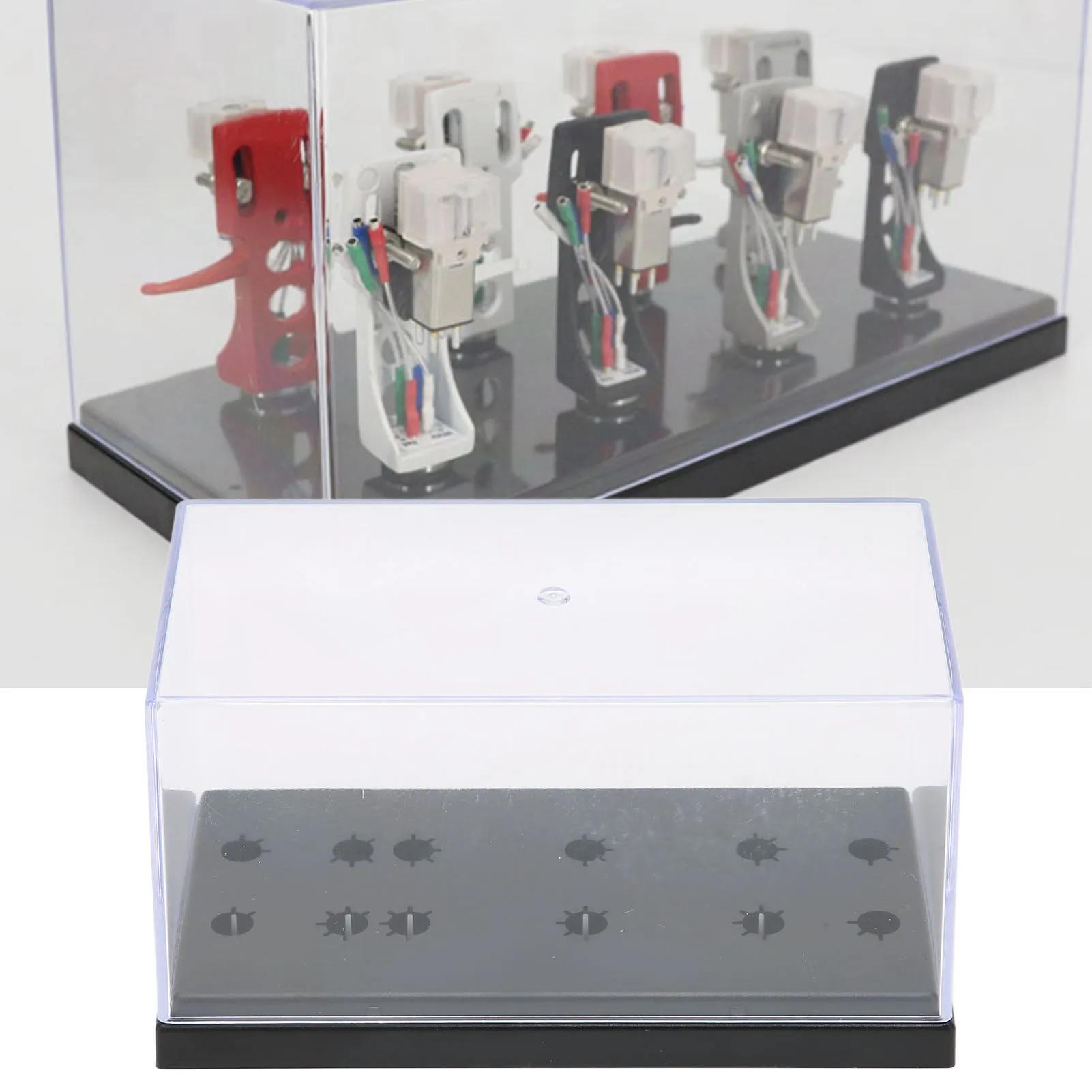 Home Music Phonograph Shell Case Phonograph Head Storage Box High End Head Long Needle Rack Display Sample Box phonograph storage box