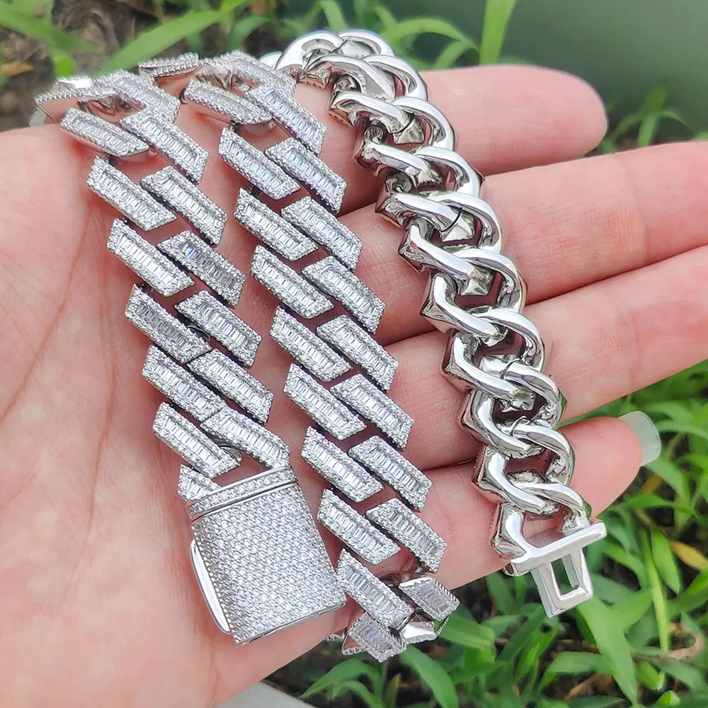 High Quality Men's Chain Mixed Inlay Bling Iced Out Diamond Chain