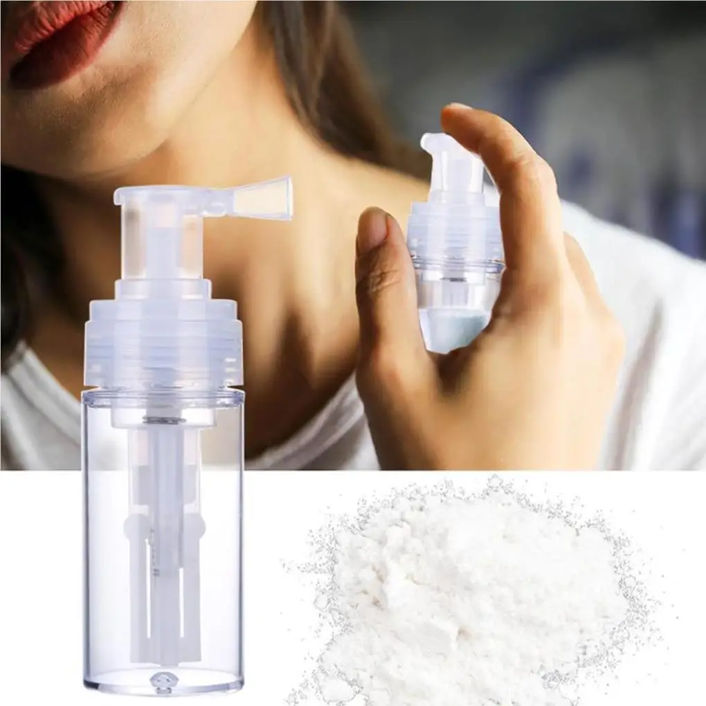 Fine Mist Powder Spray Bottles with Locking Nozzle Makeup Sprayer Lotion Perfume Water Container Dry Pump Diffuser Home