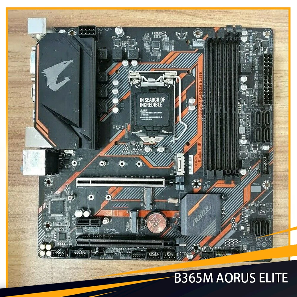 Настольная материнская плата для Gigabyte B365M AORUS ELITE Micro ATX B365 M.2 SSD 64G LGA 1151 DDR4 100%