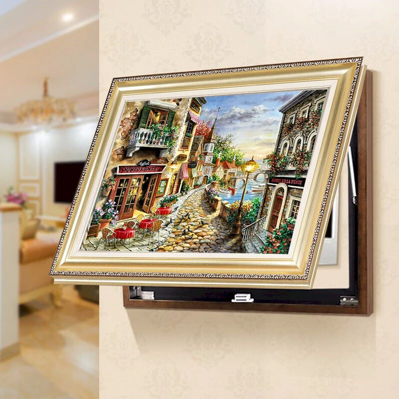 RUOPOTY Full Square Diamond Painting Street 5D DIY Diamond Embroidery Mosaic House Landscape Art Kits Home Decoration