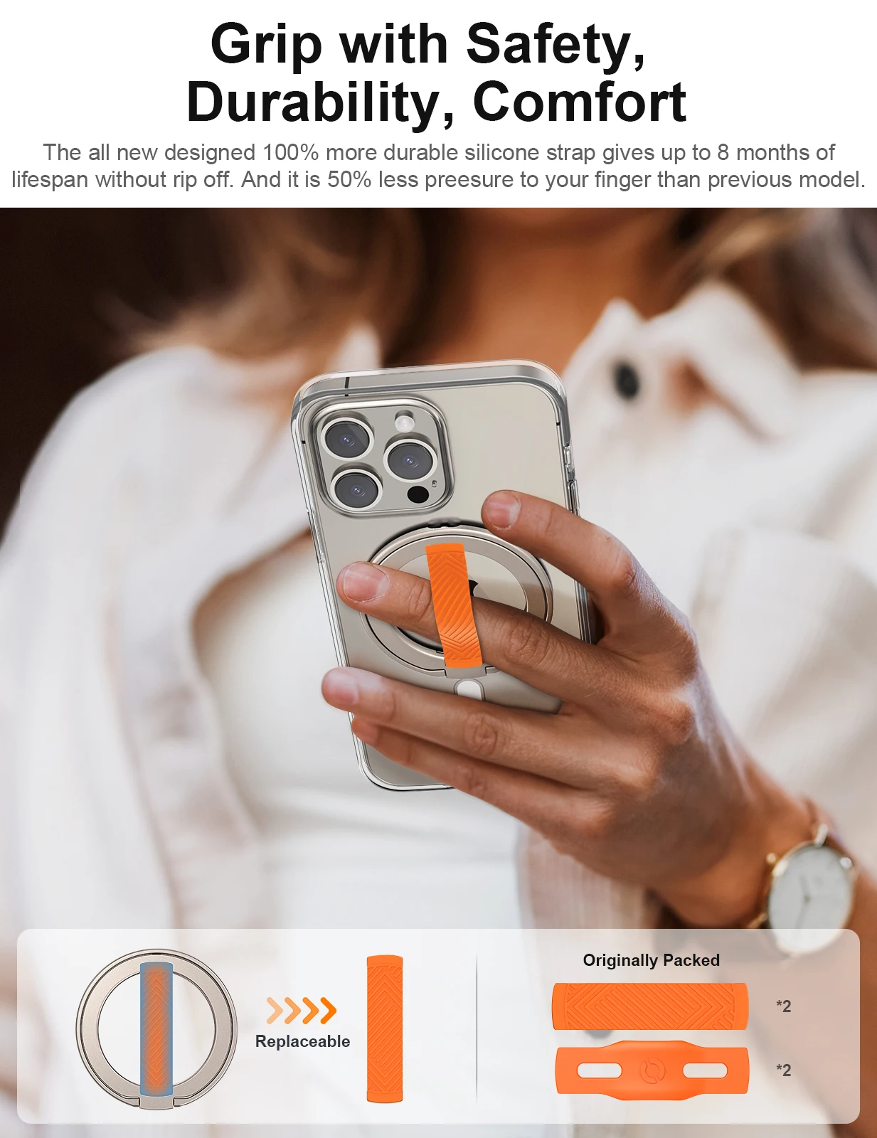 Magsafe 전화 홀더 iPhone 13 14 15에 적합한 EWA 강력한 자기 전화 홀더 306 °   오리엔테이션 휴대폰 홀더