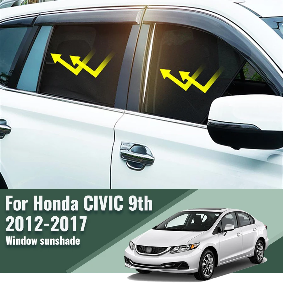 

For Honda CIVIC IX Sedan 2012-2017 Magnetic Car Sunshade Visor Front Windshield Curtain Rear Side Baby Window Sun Shade Shield