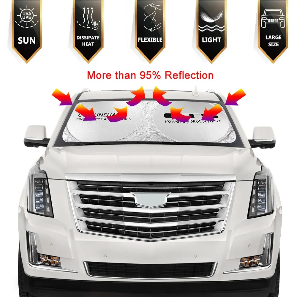 Car Windshield Sun Shade Cover For Cadillac ATS CTS Escalade BLS CT4 CT5 CT6 EXT STS XLR XT4 XT5 Accessories Anti UV Reflector