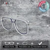 CLLOIO Square TR90 Frame Prescription Glasses Customization Anti Blue Ray Reading Glasses Men Fashion Myopia Optical Eyeglasses