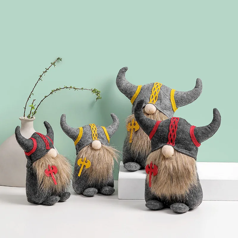 

Gladiator doll Creative tabletop decoration Rudolph Faceless doll Viking Decoration 2024 New Year gift