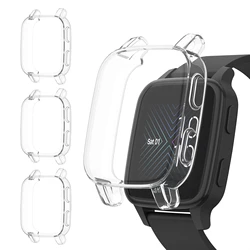 Premium Soft TPU Screen Protective Case - Durable Bumper Shell Cover for Garmin Venu SQ Series (Clear)