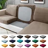 20 Solid Colors Thick Velvet Sofa Seat Covers Plush Sofa Cushion Covers Elastic Slipcover All-inclusive Couch Cover Dining Room 1