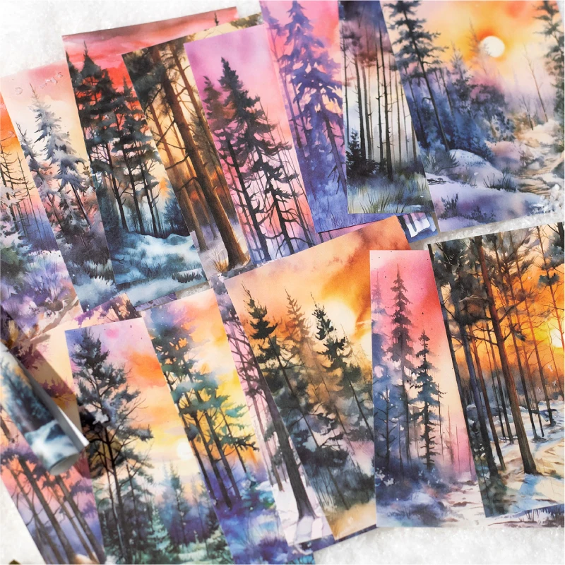 Journal GO 30sheets Vintage Winter Landscape Scrapbooking Material Paper Scrapbooking Decor Junk Journal Planner DIY Art Paper 6