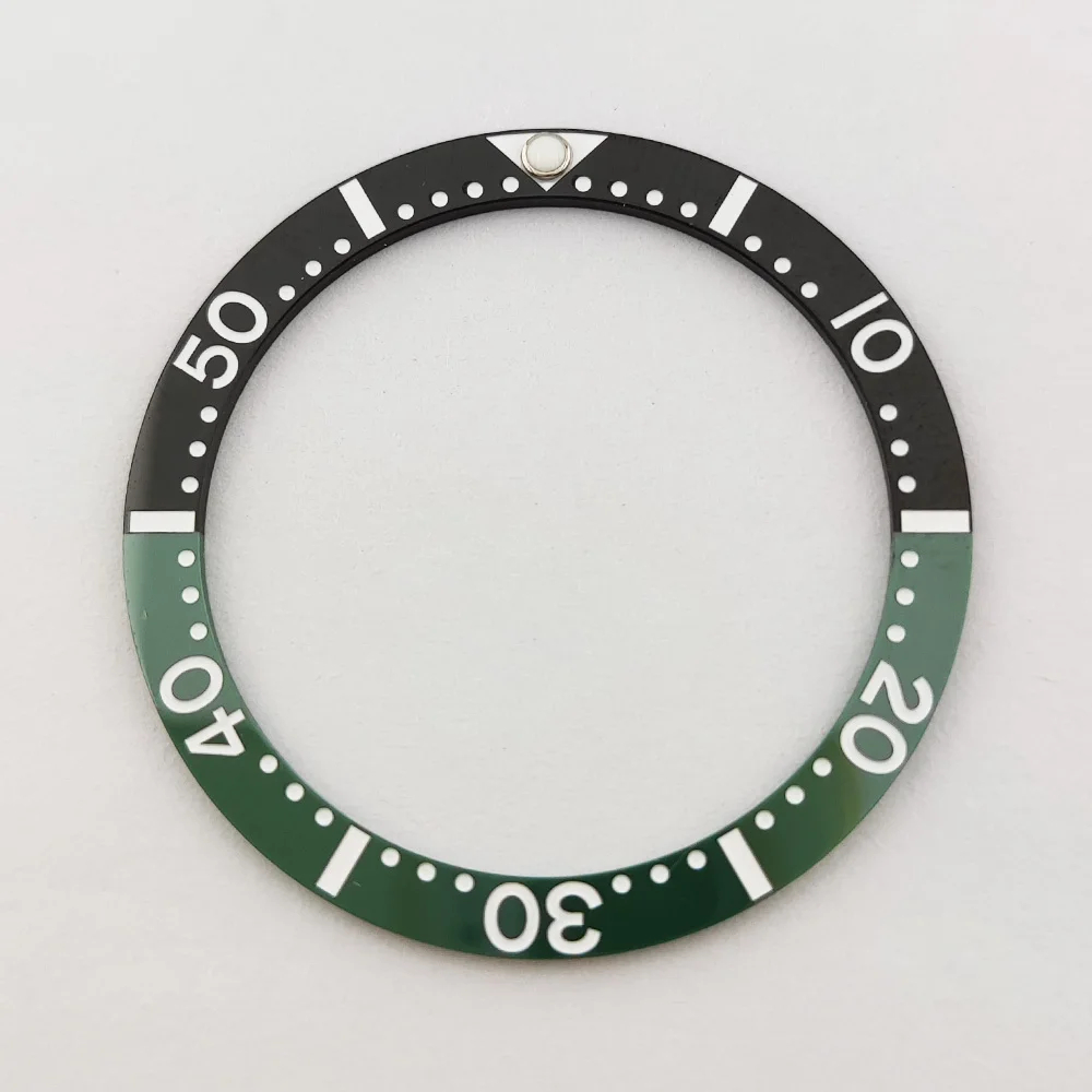 Green Luminous Ceramic Watch Bezel Insert - 33.7mm