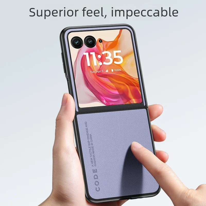 Premium PU Leather Folding Phone Case - Anti-Drop Protection with PC+PU Back Cover
