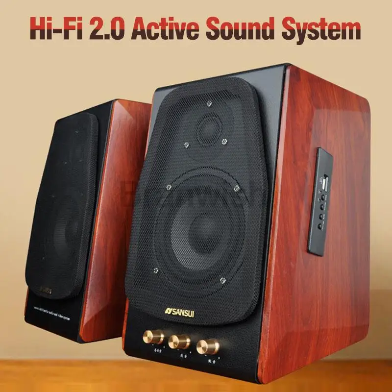 

Hifi Fever Active Speaker Two-Way Wireless Bluetooth Home HiFi Audiophile Speaker Multimedia High-fidelity Front Speaker 4Ω