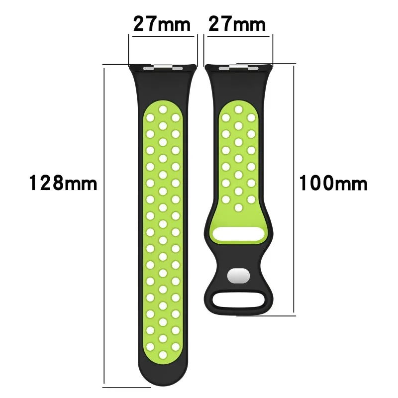 Breathable Silicone Strap Replacement for Smartwatches - Universal Fit Bracelet Band