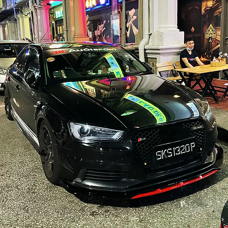 Sedan Front Bumper Lip Spoiler Bodykit For Audi