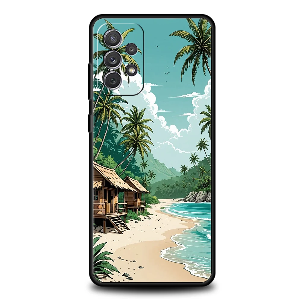Coconut Tree Design Phone Case - Tropical Style Protective Cover