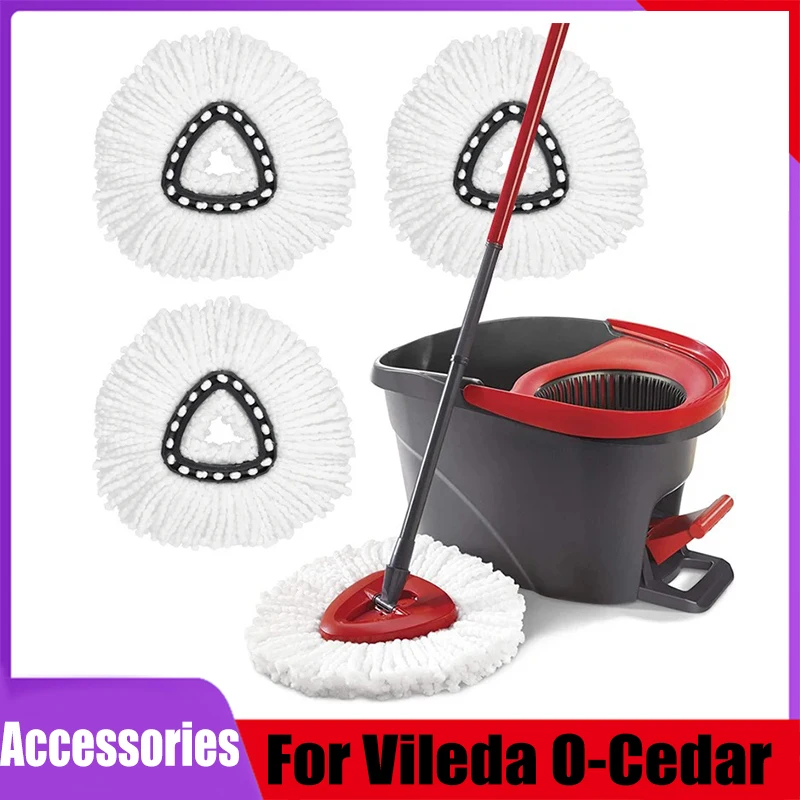 360 Rotating Mop Head Replacement Microfiber Spin Floor Mop Cleaning Head For Vileda O-Cedar Mop Household Cleaning Tool