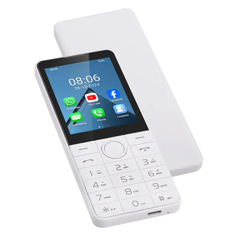 DOOV R77 4G Smart Touch Screen 2.8 Inch Keypad Mobile Phone without Camera 3GB+32GB 2100mAh Android 13 Whatsapp Hebrew keyboard 3
