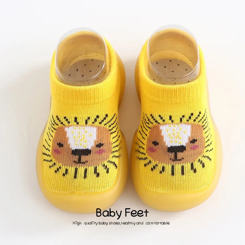 Children Anti-slip Shoes Newborn Baby Girl Cotton Non-slip Floor Socks Baby Boy Rubber Sole Cartoon Indoor Socks Shoes 5