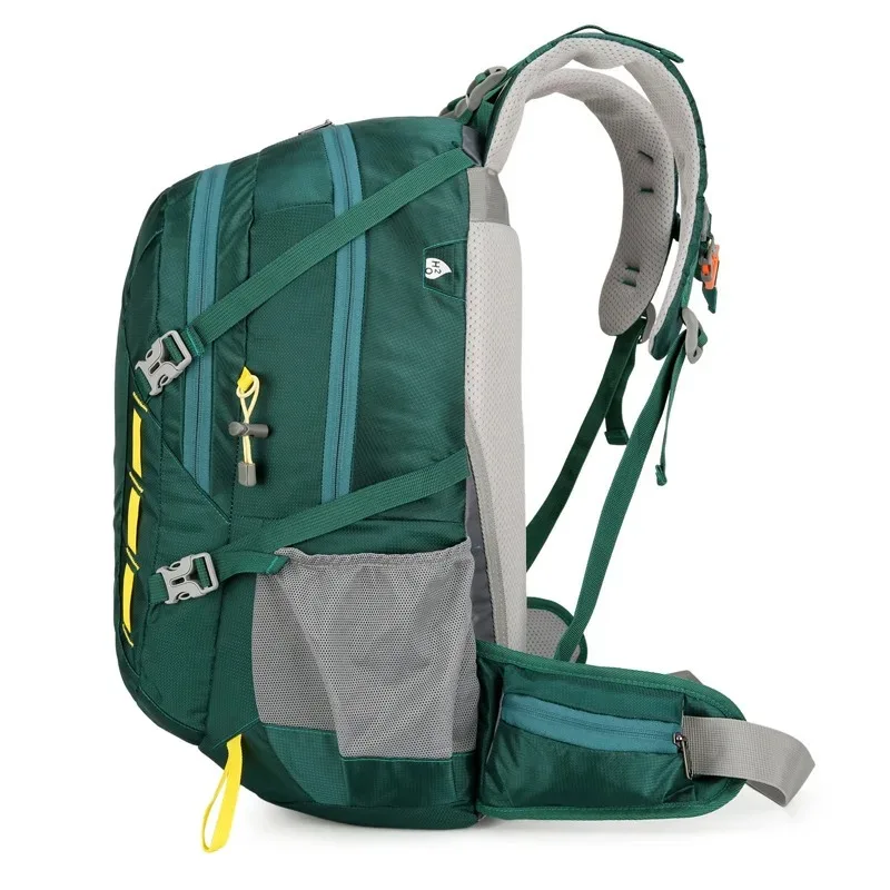 حقيبة ظهر للسفر والتنزه في الهواء الطلق 30-40L غطاء نايلون مقاوم للمطر حقيبة تخييم متينة من النايلون معدات التخييم حقيبة سفر رياضية خارجية