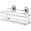 Bathroom Shelf Organizer Shower Storage Rack Stainless Steel Wall Mounted Toilet Shampoo Holder No Drill Vacuum Suction Cup 1