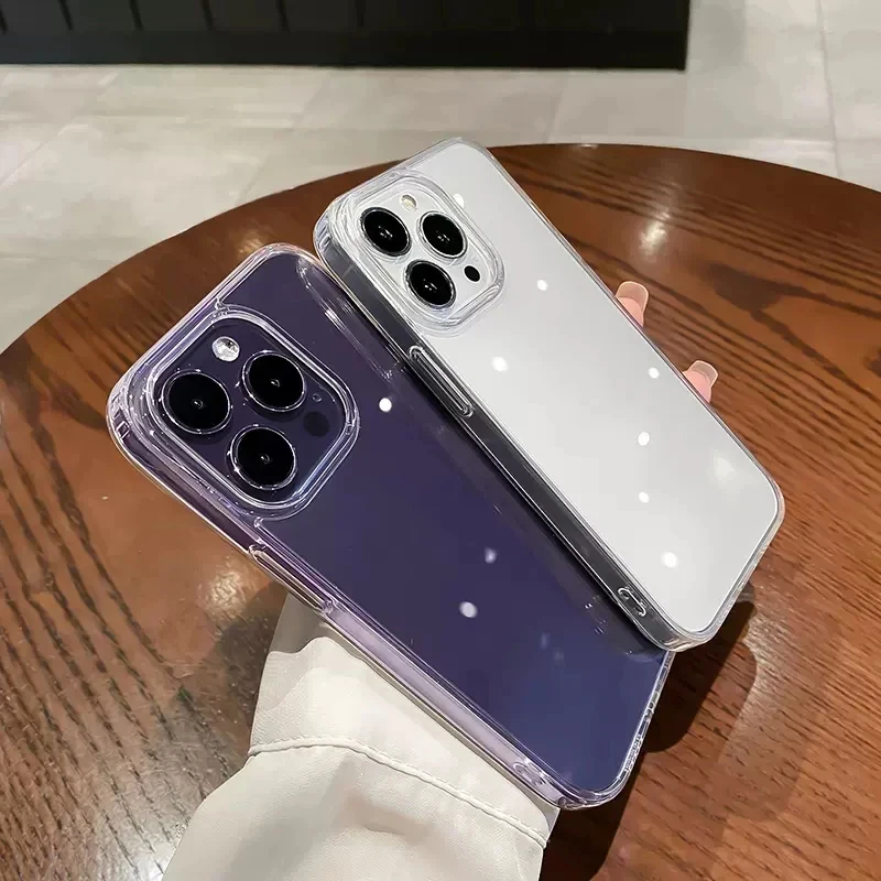 Luxury Shockproof Clear Bumper Phone Case - Transparent Soft Acrylic Cover Accessory