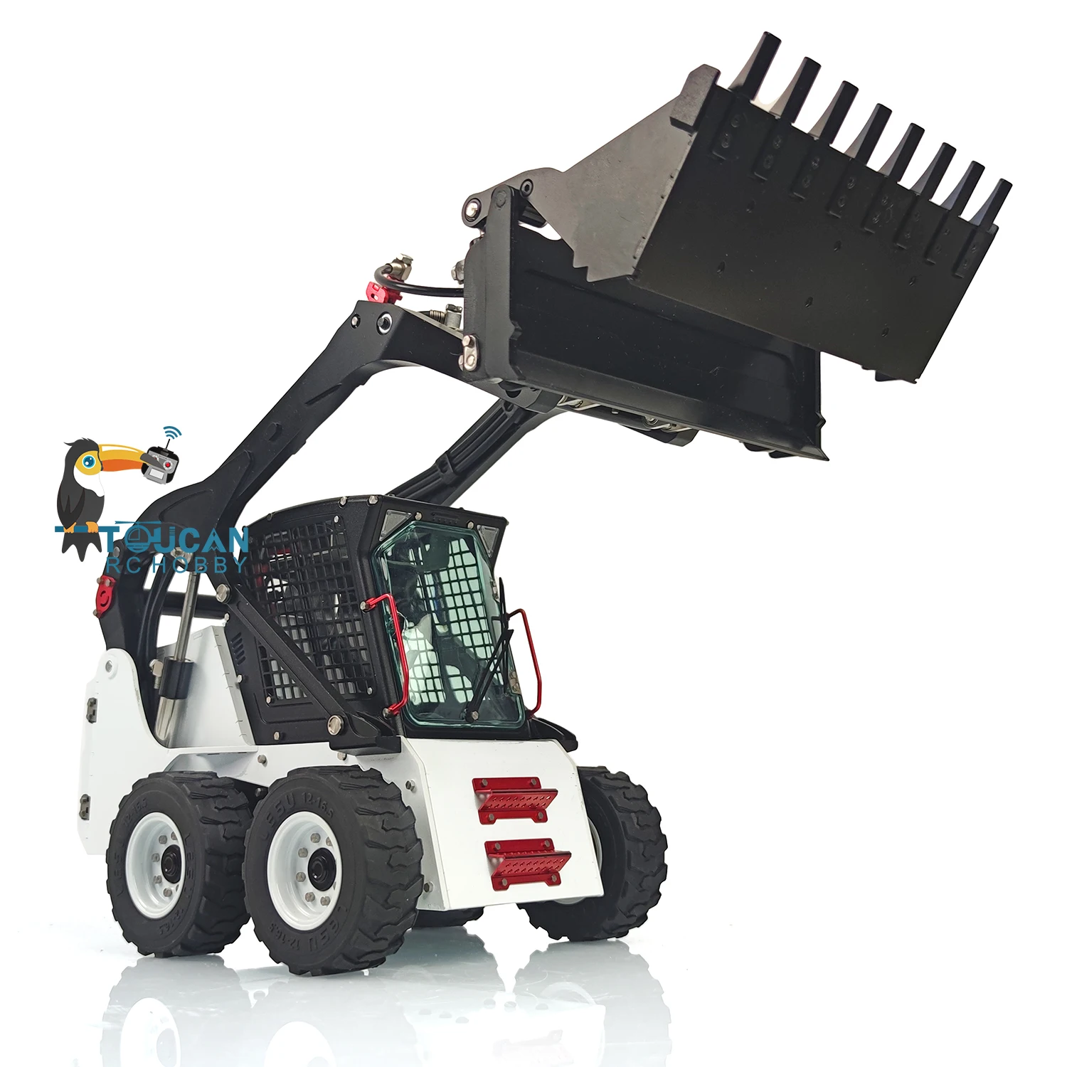 LESU 1/14 Metal Aoue-Lt5H Skid-Steer Hydraulic RC Loader DIY Remote Control Truck Mini Cars Model Toys for Boys Gifts TH20001 2