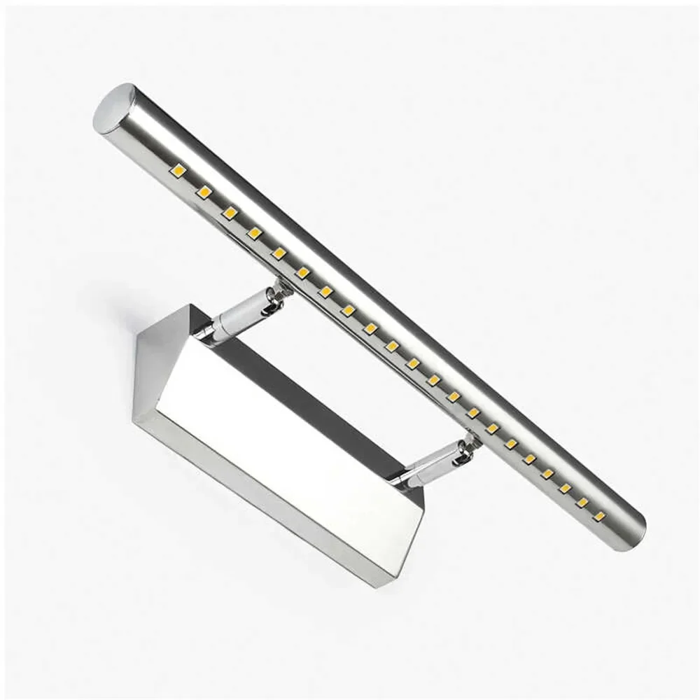 LED Bathroom Vanity Light Fixtures On/Off Stainless Steel Make-Up Mirror Wall Lamp 3w 5w 7w Picture Front Sconces Lighting 2
