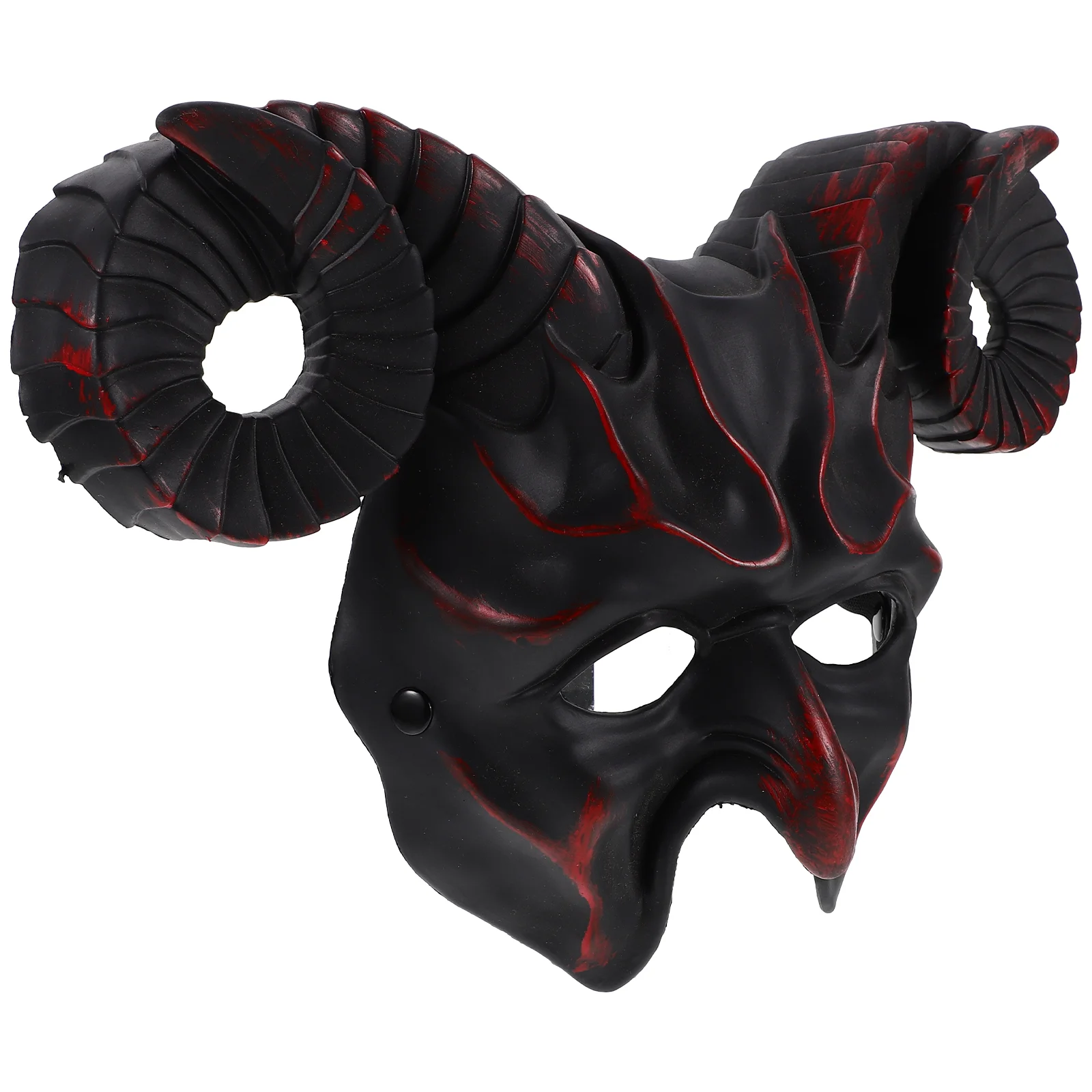 

Halloween Devil Mask Horror Half Face Mask Halloween Animal Cosplay Mask Scary Ox Horn Mask Animal Ram Antler Headdress Goat