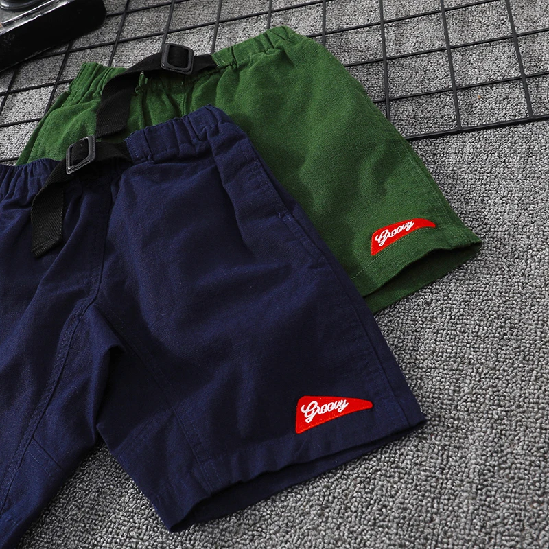 New Summer Baby Boy Shorts Fashion Teenage School Boys Sports Pants Toddler Kids Elastic Waist Solid Red Short Children Clothes