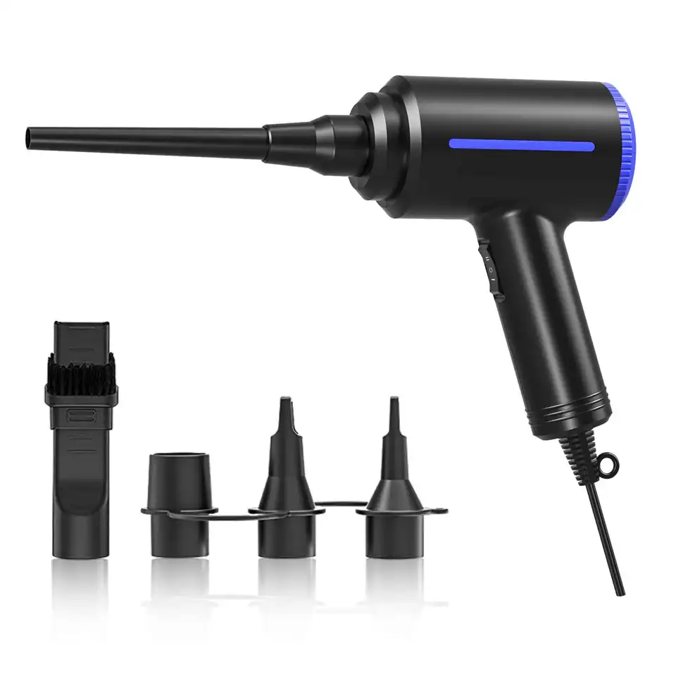 Souffleur D'air Comprimé, Mini Souffleur Sans Fil 110 000 Tr Alimente Par Batterie 4 Vitesses Ecran Lcd Avec Kit De Brosses Pour Pc Clavier Voiture Et Maison 91943147