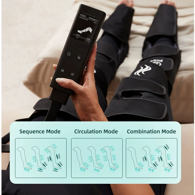 Air Compression Leg Massager with Heat for Muscle Fatigue Relief
