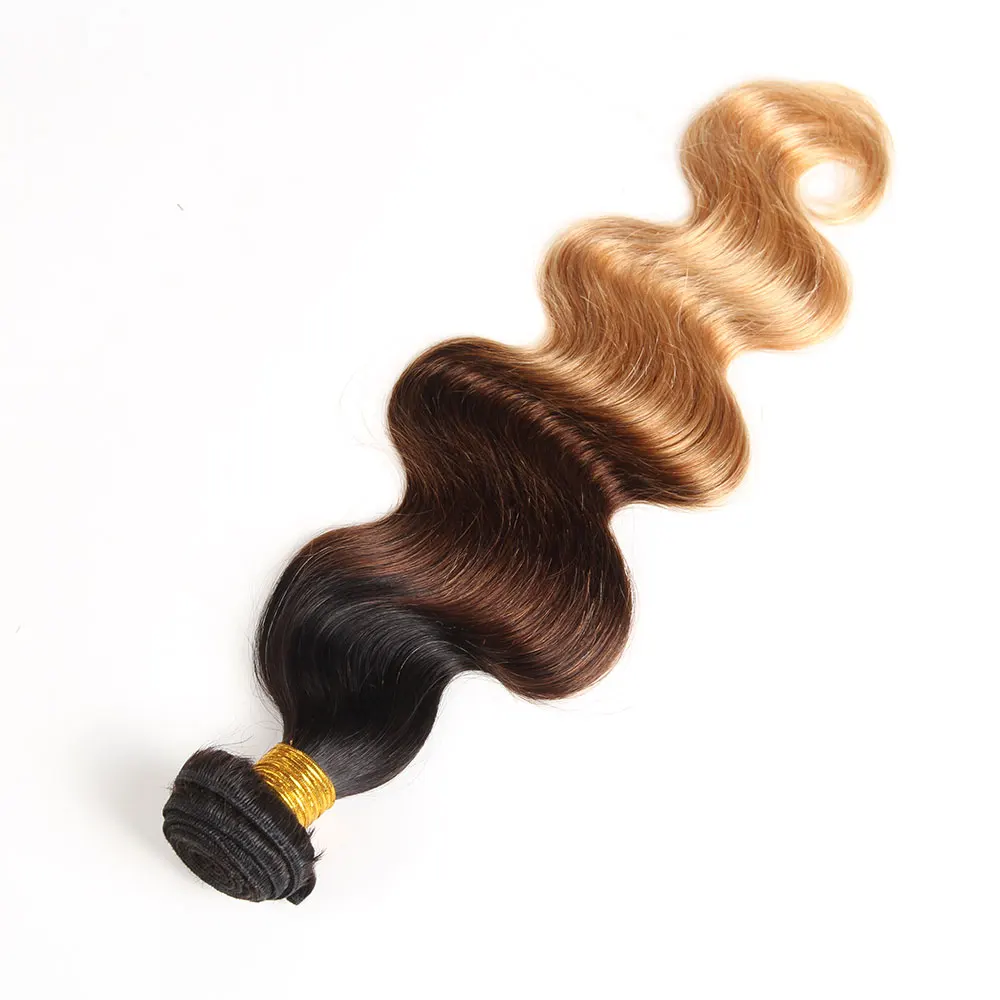 Colored Body Wave Human Hair Bundles Brazilian Hair Weave Bundles Ombre 100% Human Extension Remy Weaving 1/2 Pieces