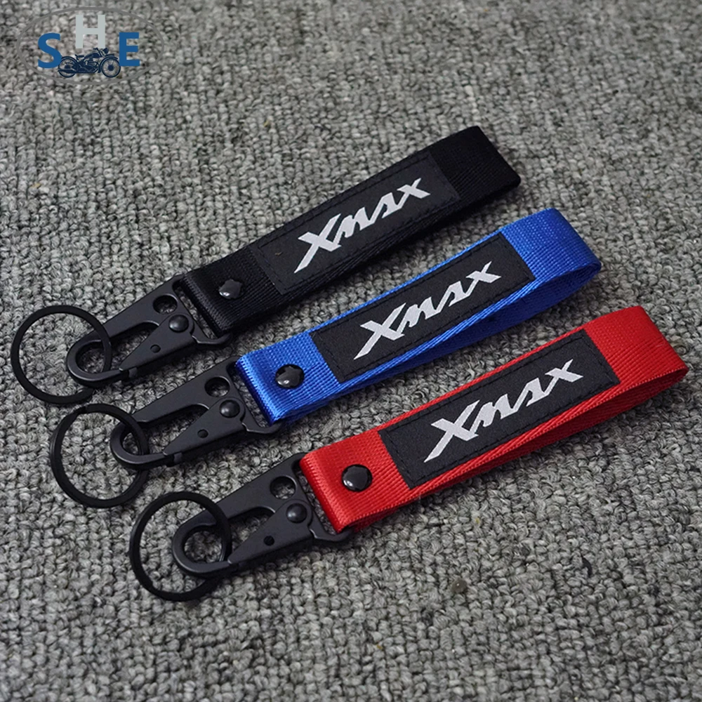 

For Yamaha Xmax 125 250 300 400 XMAX125 XMAX250 XMAX300 XMAX400 Motorcycle Accessories Double-Sided Embroidery Keychain KeyRing