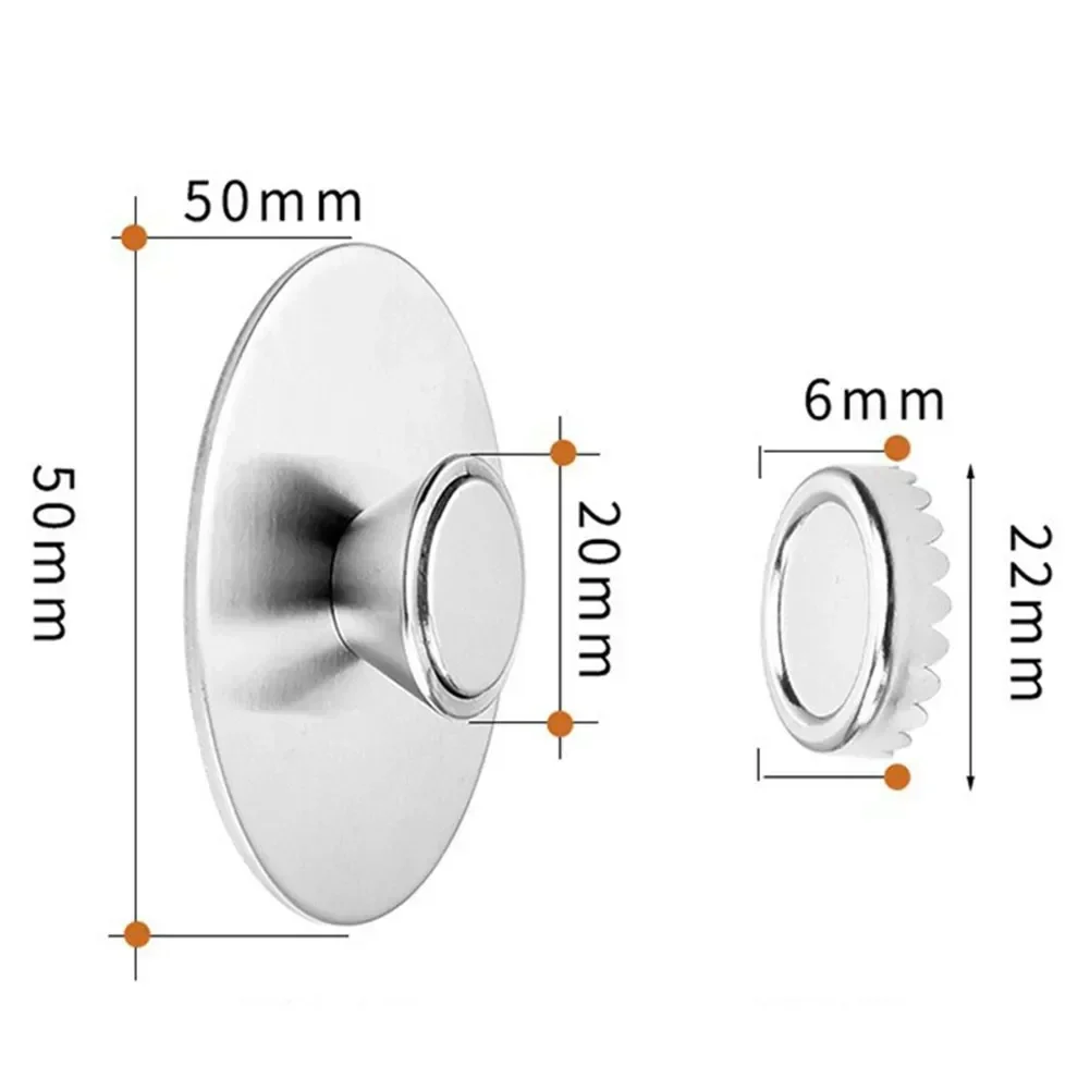 1PC Portable New Magnetic Soap Holder 2.2*0.6cm Stainless Steel Dispenser Kitchen Bathroom Wall Mounted 5