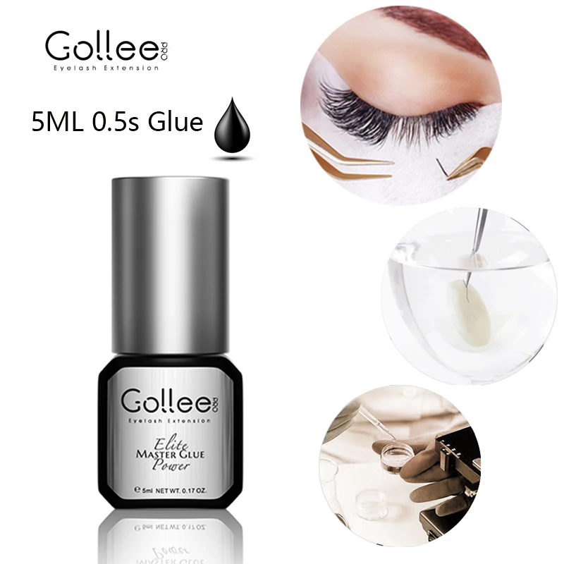 Eyelash Glue 0.5 sec Low Humidity Vegan Black Hypoallergenic Waterproof