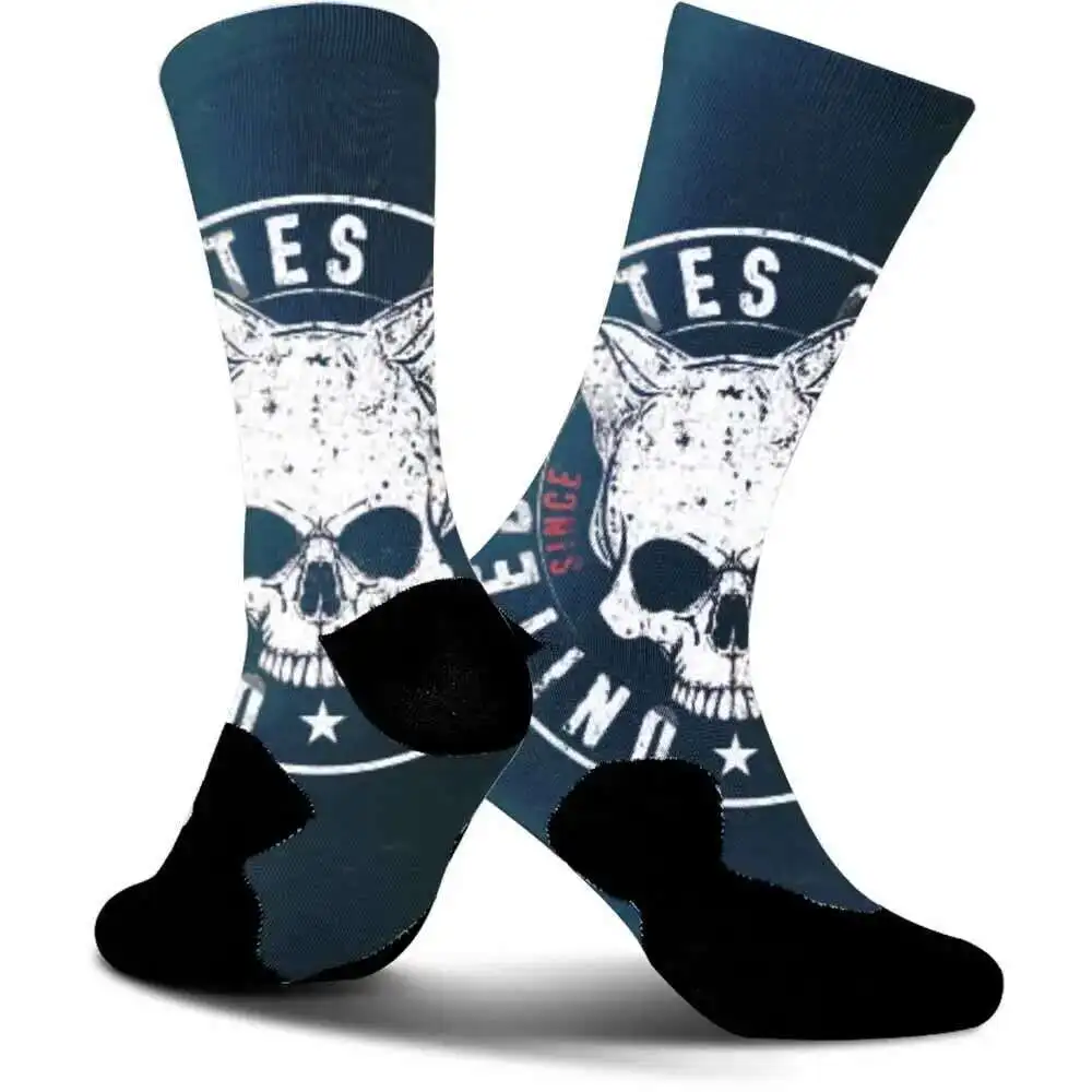 Cycling Socks Sports Socks Creative Skeleton Hand Pattern Sports Cycling Socks with Rose in Hand Unisex Sweat Absorbing Breathable Durable