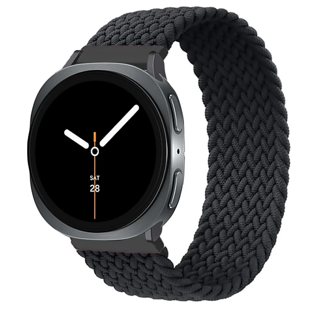 Braided Nylon Solo Loop Strap for Smartwatches - Adjustable Bracelet Band