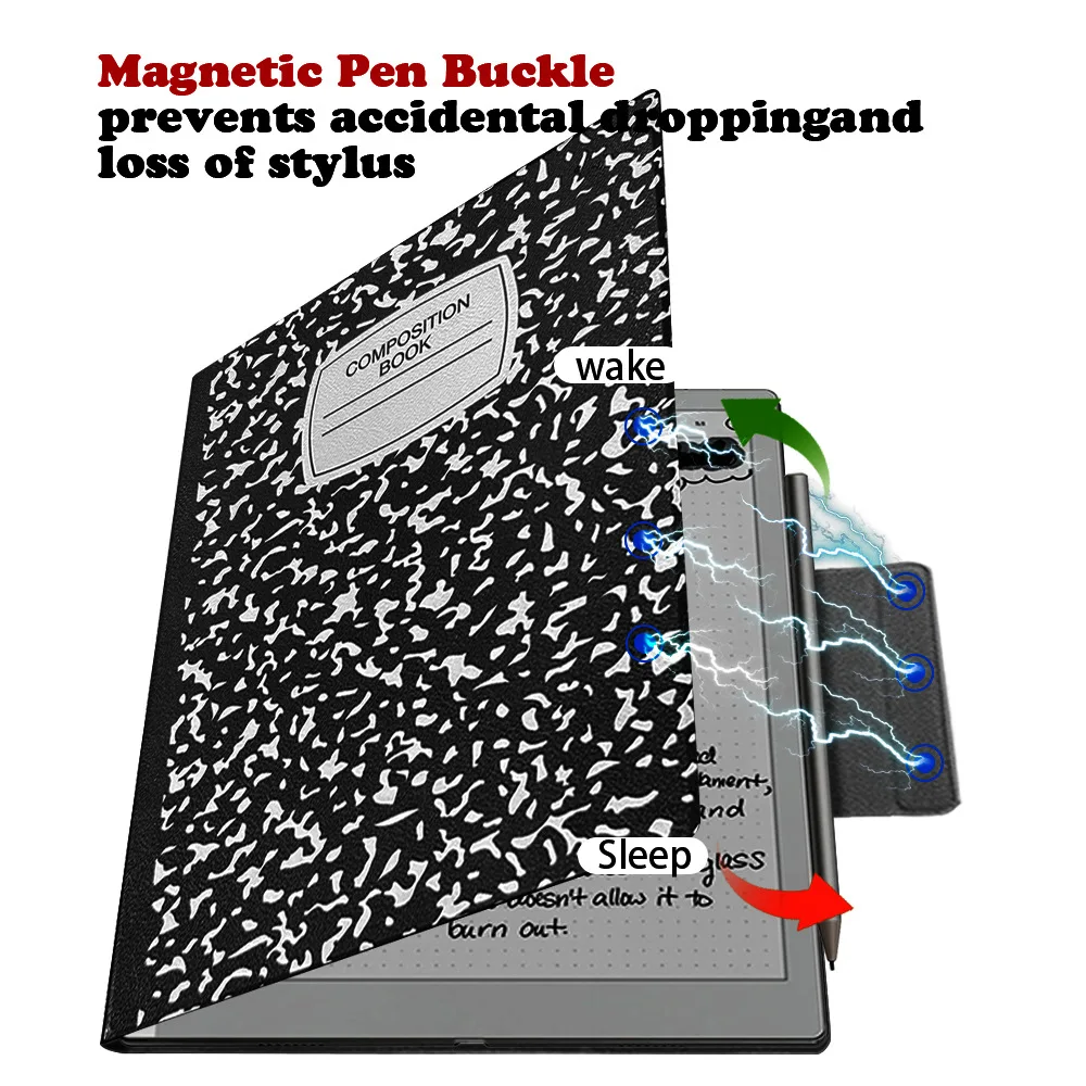 Premium Leather Tablet Cover with Auto Sleep/Wake & Magnetic Closure