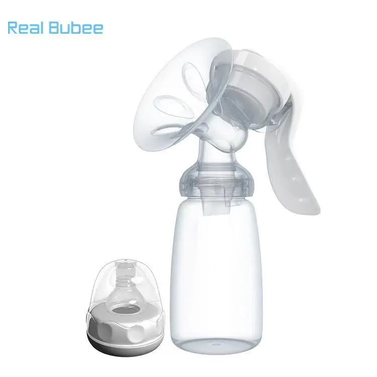 Real Bubee RBX-8005 High Quality Silica Gel Manual Breast Pump Collection Baby Feeding Manual Breast Pump 0 4 years baby silica gel bib stereoscopic design waterproof adjustable toddler kids food bib baby feeding burp cloth baberos