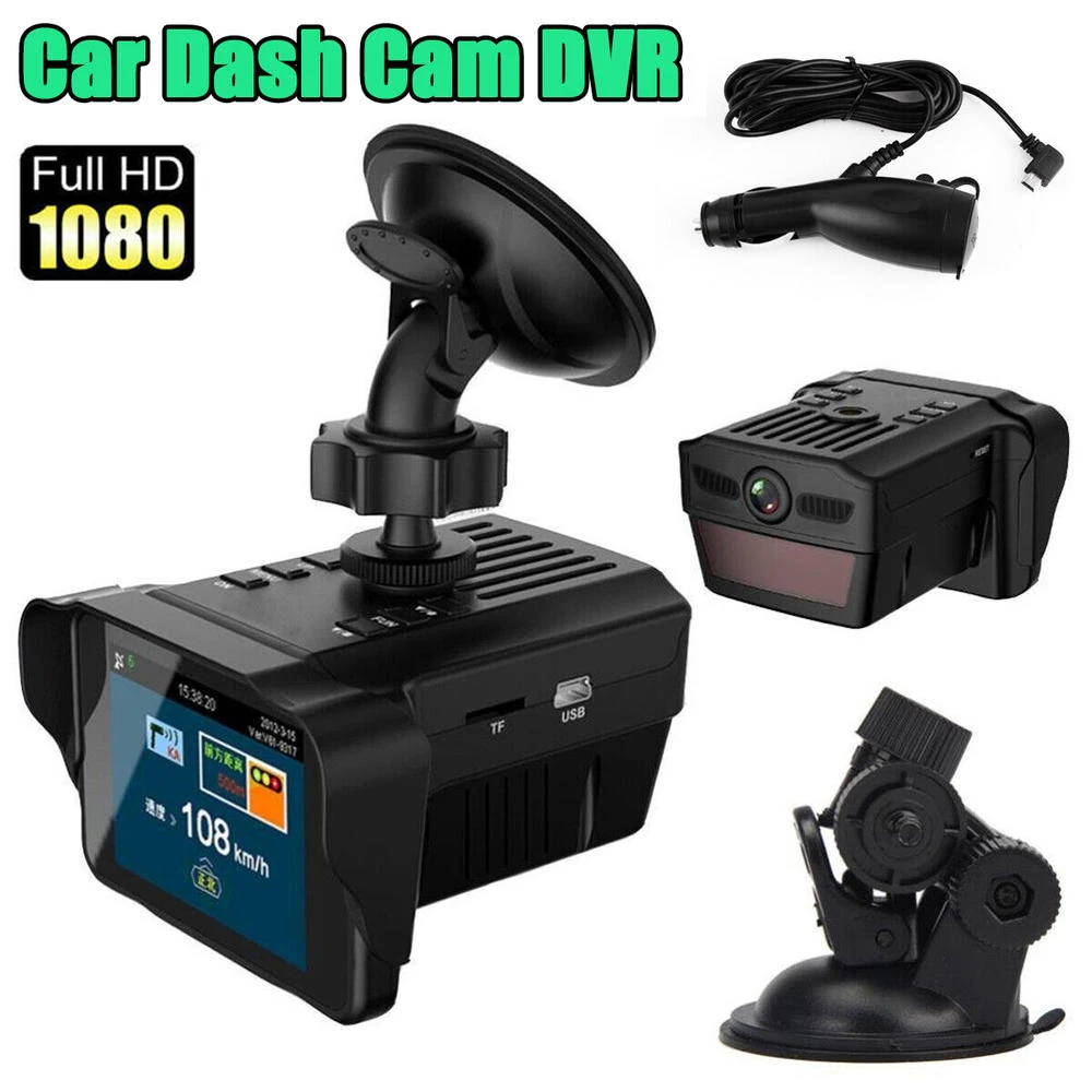 

H588 Car DVR Camera 2 In 1 Radar Detector 1080P HD Dash Cam with Parking Sensors Traffic Warnin Device Russian & English Version