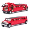 1:32 Alloy Lengthen Hummer Limousine Car Model Metal Diecasts Vehicles With Sound Light Pull Back Car Collection Toys Kids Gifts 3