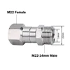 High Pressure Washer Swivel Joint Connector Hose Fitting M22 14mm Anti-tangle Thread 360 Degree Rotation Hose Sprayer Connector 2