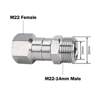 High Pressure Washer Swivel Joint Connector Hose Fitting M22 14mm Anti-tangle Thread 360 Degree Rotation Hose Sprayer Connector 2