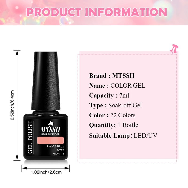 7Pcs/Set Gel Nail Polish Popular Colors In Autumn Semi Permanent Soak Off UV LED Purple Nail Art Gels Nail Gel Polish 5