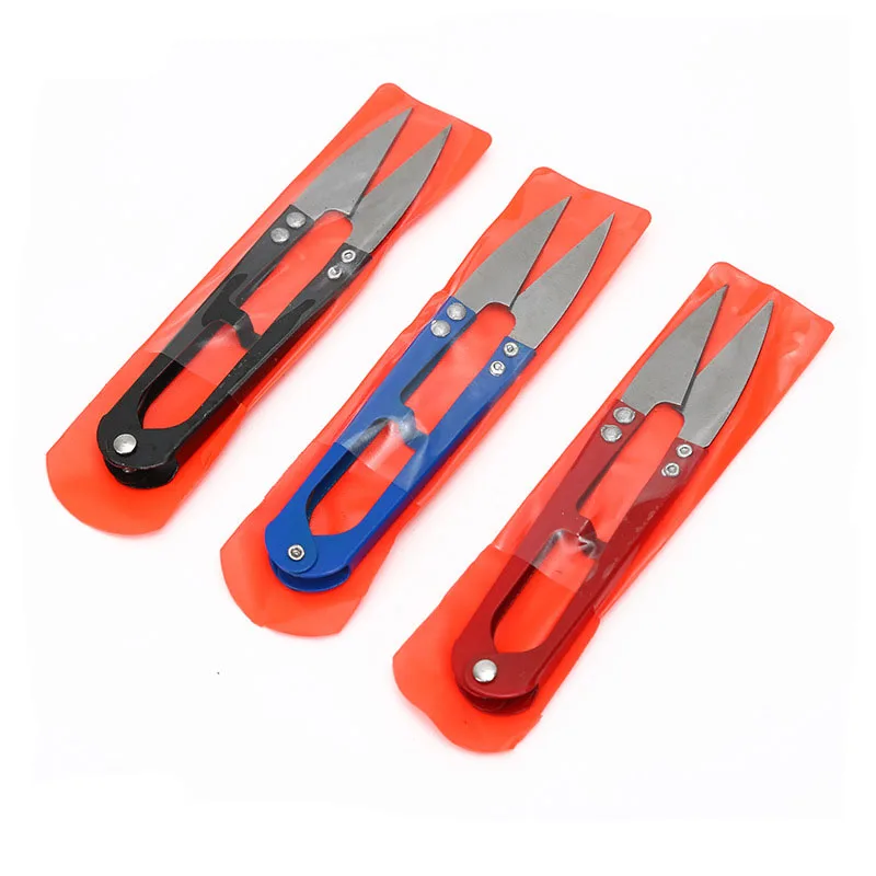 U-Shaped Yarn Scissors Household Tailor Scissors Cross Stitch Thread Cutter Clothing Textile Tools Fishing Line Shears Wholesale