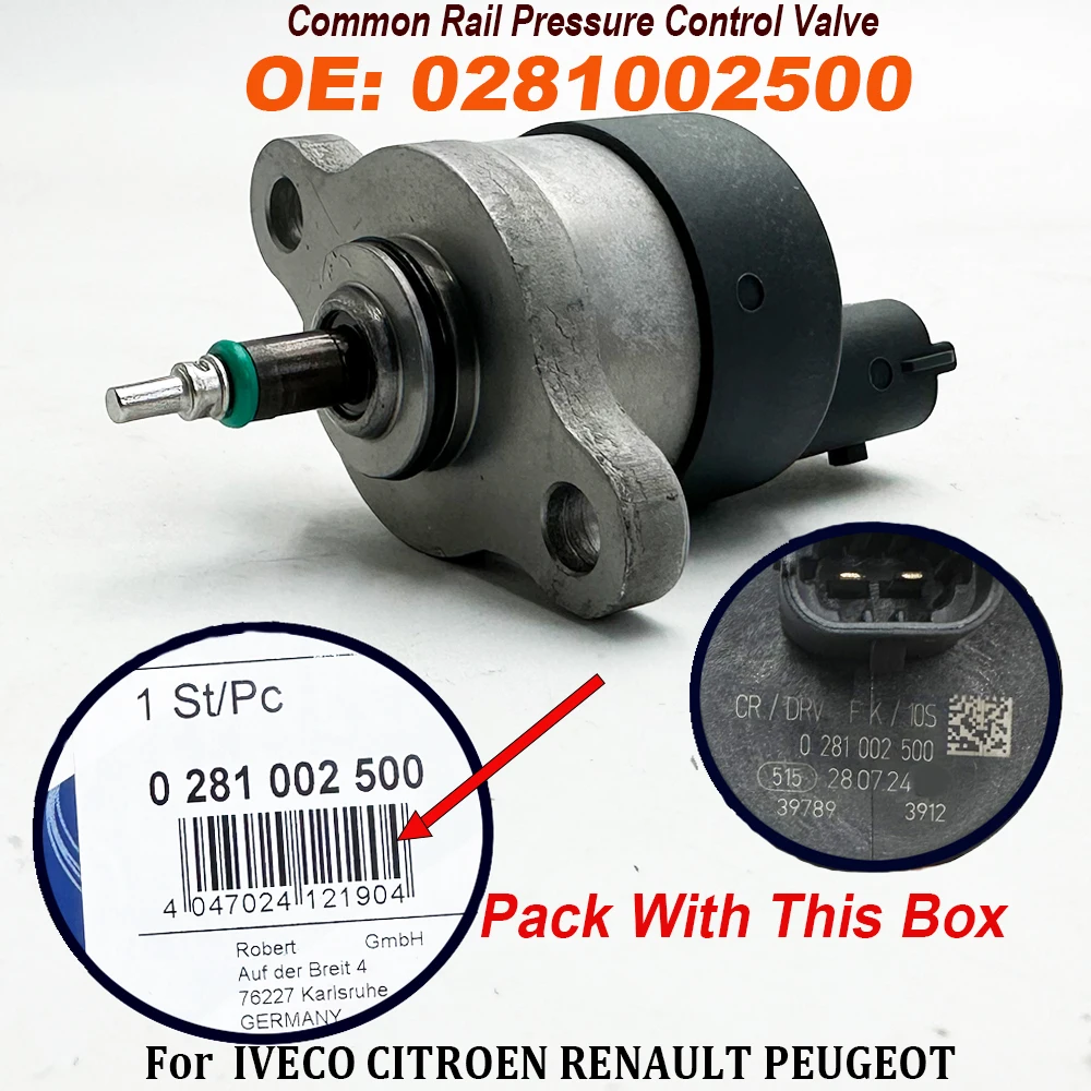 0281002500 42538165 504016314 0281002295 281002500 Common Rail Pressure Control Valve 5001857386 For Ivecoo F-iat pressure control valve