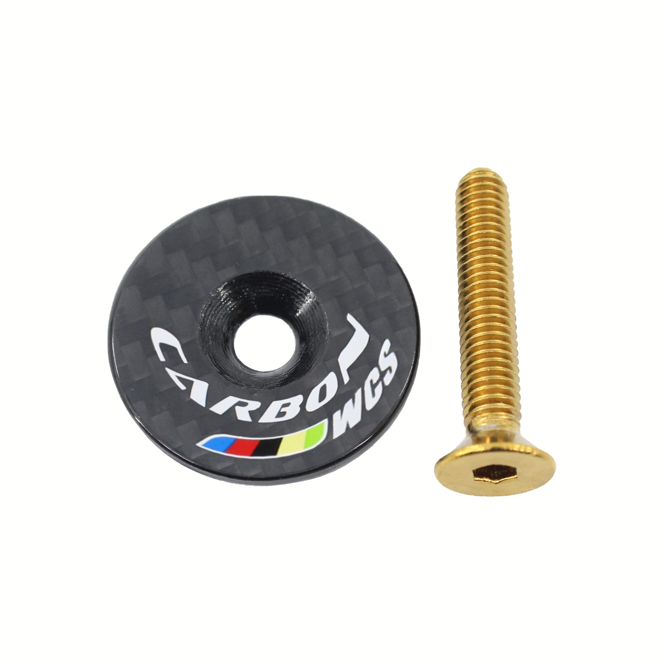 Bike 3K full carbon fibre bicycle stem cover carbon bike headsets top caps SUS304 stainless steel bolts M6x35mm bike stem cap