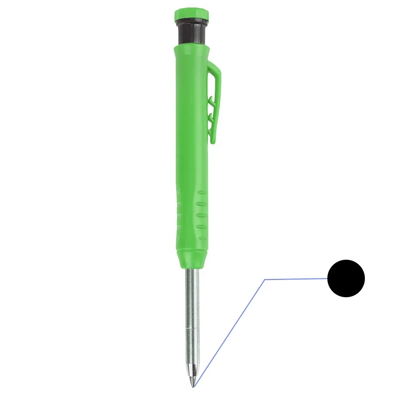 Solid Carpenter Mechanical Pencil with Built-in Sharpener for Woodworking and Construction